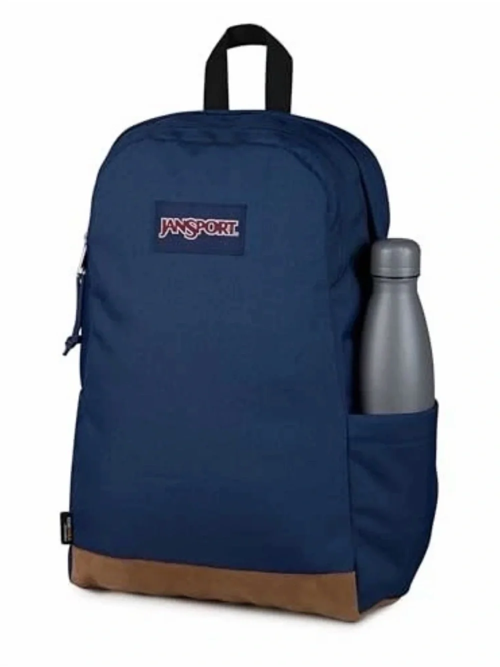 Jansport Right Pack Sleeve Navy Backpack with Brown Suede Base
